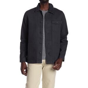 Slate & Stone Men’s Cotton Black Jacket Large Utility Minimalist Casual Workwear